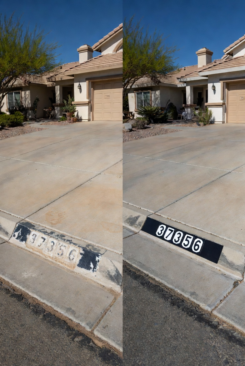 Before and after curb painting 37356