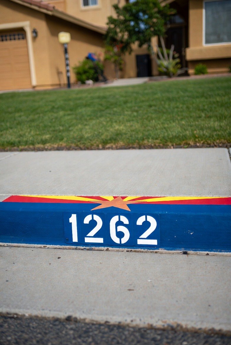 Arizona pride curb painting 1262